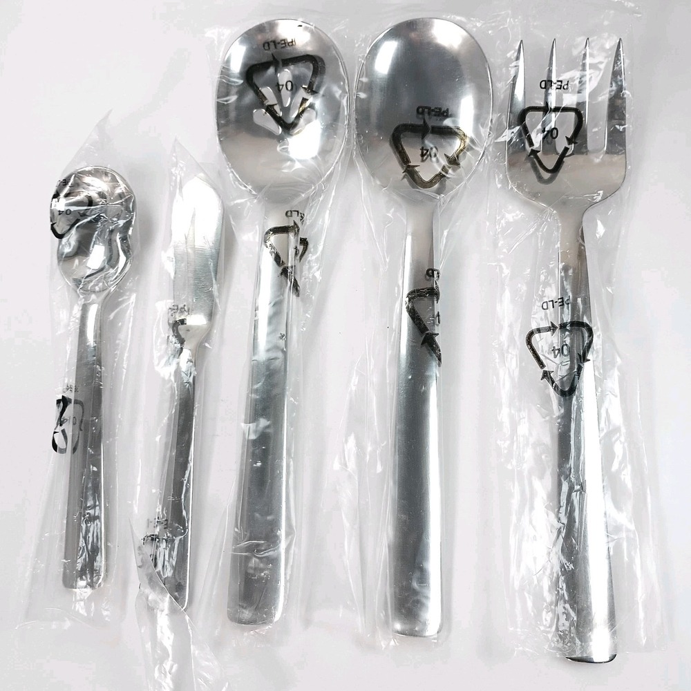 Robert Welch MERIT MIRROR 18/10 Sugar Spreader Serving Spoons Fork 5 pieces - Picture 2 of 15